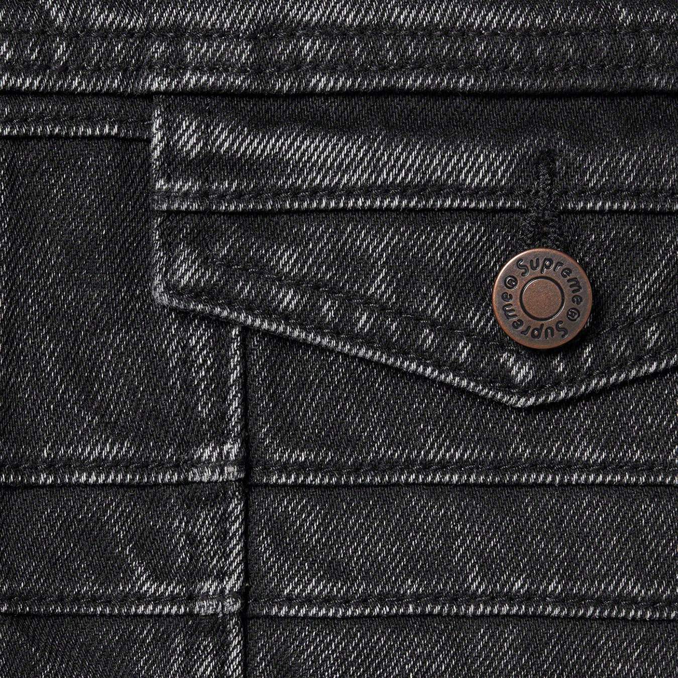Layered Denim Trucker Jacket view 3